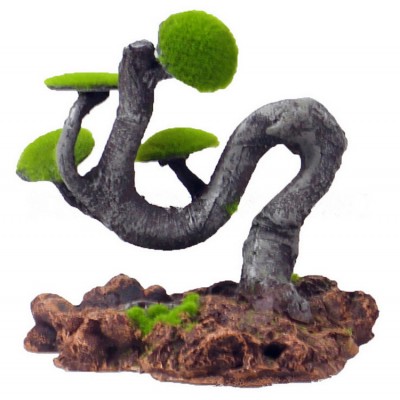 Aquarium ornament decorative pine resin moss tree