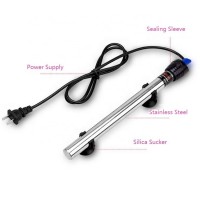 RS 300W/500W Aquarium Fish Tank Submersible Stainless Steel Heater with silica suction cup